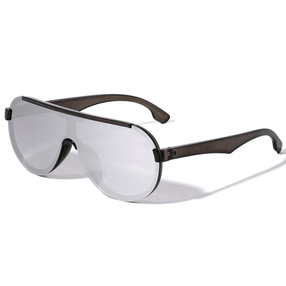 Sunglasses Silver Mirror Lens‎ Light Beach Street Wear Trendy UV400 Protection - Picture 1 of 4